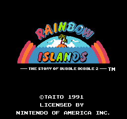 Rainbow Islands - The Story of Bubble Bobble 2 (USA) Title Screen